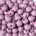 Set of 16mm round lavender wooden beads for DIY jewelry making and craft projects - Purple / 16mm (20 Pieces)