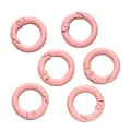 Set di sei anelli a molla in metallo rosa per accessori fai da te per borse - Rosa