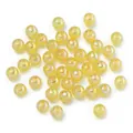 Premium loose yellow iridescent AB color plastic beads for DIY handmade jewelry crafts - Yellow