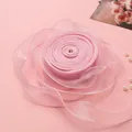 Ein-Meter-Packung mit 4 cm breitem rosa Fischschwanz-Organzaband für DIY-Schleifen und Deko - 1 Meter / Schönheitsrosa