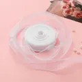 Eleganter 4 cm breiter weißer Fischschwanz-Organza-Band für DIY-Bastelarbeiten und Schleifen - 1 Meter / Perlweiß