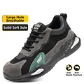 Zapatos de seguridad ligeros y transpirables para hombre con punta de acero y suela - 36 / Estilo de Verano con Agujeros Grandes Transpirable (Puntera de Acero)