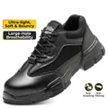 Zapatos de seguridad negros transpirables con puntera de acero y antipinchazos - 36 / Estilo 271 Puntera de Acero Anti-aplastamiento y Anti-perforación / Gris Negro Verde Empalme