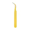 Pince à épiler incurvée jaune en acier inoxydable pour le bricolage et les cils - Pointe Courbe / Light jaune