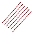 Vibrierende rote Metallperlenkette als Zubehör für DIY-Schmuckanhänger und Schlüsselanhänger - 10 Stück/Packung (95mm) / Rot