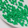 Vibrant 4x7mm opaque green acrylic large hole beads for DIY jewelry and phone charms - 100 Pieces/Pack / Solid Green