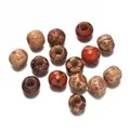 Perle assortite in legno di acero vintage con fori grandi per gioielli fai-da-te - Modello 04 (AC4228) / Confezione da 100 (Circa 9*10,5mm)