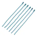 Sieben hellblaue Metallkugelkettchen mit Verbindern für Bastelarbeiten und Schmuckherstellung - 10 Stück/Packung (115mm) / Seeblau