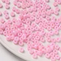 4x7mm solid pink acrylic beads with large holes for DIY jewelry and phone chains - 100 Pieces/Pack / Solid Light Pink