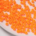 Vibrant orange 4x7mm acrylic spacer beads for DIY jewelry and phone chain making projects - 100 Pieces/Pack / Solid Orange
