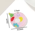 Rosa Acryl-Donut-Anhänger mit Glitzer und Smiley für DIY-Schmuck Schlüsselanhänger - Buchstabe O