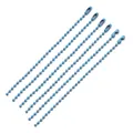 Hellblaue Metall-Perlenkette für DIY-Schmuck-Schlüsselanhänger und Etiketten, 12cm - 10 Stück/Packung (115mm) / Blau