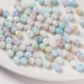 Cuentas de vidrio facetadas de 8mm en colores pastel macarrón para joyería DIY - Rondelle Facetada (6x8mm) / Pack de 30 / Degradado Azul