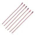 Set mit sieben rosa Metallkugelketten für DIY-Schmuckanhänger und Schlüsselanhänger - 10 Stück/Packung (115mm) / Rosa