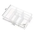 Transparent 6-grid plastic jewelry organizer storage box with dimensions 11.7x8x2.3cm - 11.7x8x2.3cm / Fixed 6 Grids
