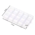 Transparent 15-grid plastic storage box for jewelry organization, size 17.3 x 9.7 x 1.9 cm - 17.3x9.7x1.9cm / 15 Grids