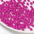Solid fuchsia 4x7mm acrylic beads with large holes for DIY jewelry and phone chains - 100 Pieces/Pack / Solid Rose Purple