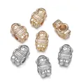 Group of golden and silver CCB cartoon figure spacer beads for DIY jewelry making - Astronaut Figure / 50 Pieces/Pack (Approx 9*14mm) / Random Mixed Colors