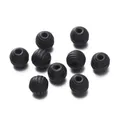 Zwart houten lotus ronde kralen met schroefdraad voor DIY handgemaakte sieraden en hobby's - Schroefdraad kogel / 20 Stuks/Verpakking (11x12mm) / Zwart