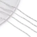 High-quality silver square spacer beads for DIY handmade jewelry making accessories - (1x2.5mm/Hole 1mm) 1 Strand / Matte Silver