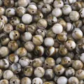 Marble texture brown and white acrylic round beads for DIY jewelry making and bracelets - Round Bead (AC4441) / 8mm (100 Pieces) / Coffee