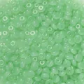 Perles en verre vert clair en forme d'abaque pour la création de bijoux DIY faits main - 50 Pièces/Paquet (3x6.5mm) / Faux Vert de Jade