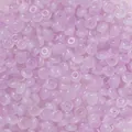 Gros plan de perles boulier en verre translucide lilas pour la création de bijoux DIY. - 50 Pièces/Paquet (3x6.5mm) / Lavande (Imitation Jade)
