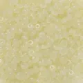 Perles d'abaque en verre translucide blanc crème pour la fabrication de bijoux artisanaux DIY - 50 Pièces/Paquet (3x6.5mm) / Yellow (Jade-Like)