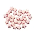 Pink acrylic star beads candy color large hole for DIY handmade jewelry making accessories - 50 Pieces/Pack (Hole 1.5mm/14g) / Pink
