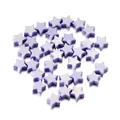 Lavender iridescent acrylic star beads with large hole for DIY jewelry making - 50 Pieces/Pack (Hole 1.5mm/14g) / Purple