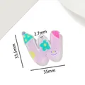 Bunter Acryl-Buchstabe W Anhänger mit Maßen für DIY Schmuck und Schlüsselanhänger - Buchstabe W