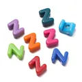 Colorful acrylic large hole letter Z beads for DIY jewelry making and handmade bracelets - Letter Z / 10 Pieces Pack / Colorful