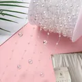 Iridescent clear ABS imitation pearl bead chain for DIY wedding crafts and accessories - Mixed Large And Small Bead Style / 8mm+3mm / 5m / AB White