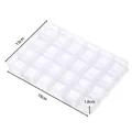 28-grid transparent plastic storage box with dimensions 19x13x1.8cm for jewelry organizer - 19x13x1.8cm / 24 Grids (No Hook)