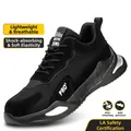 Zapato de seguridad negro transpirable con puntera de acero y suela antipinchazos para trabajo - 36 / 245 Puntera de Acero Anti-aplastamiento y Resistente a Pinchazos / Negro