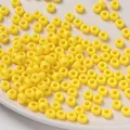 Premium solid yellow acrylic beads with large holes for DIY phone chains and jewelry crafts - 100 Pieces/Pack / Solid Yellow