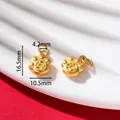Exquisite gold-plated cat paw charm with copper coin motif for DIY jewelry making projects - Copper Coin Cat Paw (AC4548) / 1 Piece/Pack (16.5x10.5mm)