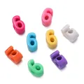 Colorful acrylic large hole number 6 beads for DIY jewelry making - 6 / 10 Pieces Pack / Colorful