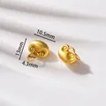 Gold bean pendant charm with spiral pattern for DIY jewelry making, 13mm height - Sycee (AC4548) / 1 Piece (13x10.5mm)