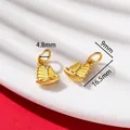 Small golden sailboat charm for DIY jewelry handmade bracelets and necklaces 16.5mm - Smooth Sailing (AC4548) / 1 Piece/Pack (16.5x9mm)