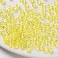 Premium transparent yellow 4x7mm acrylic large hole beads for DIY jewelry making kits - 100 Pieces/Pack / Transparent Light Yellow