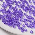 Translucent purple 4x7mm acrylic large hole beads for DIY handmade jewelry crafts - 100 Pieces/Pack / Transparent Purple