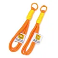 Cordon de poignet tressé orange et jaune avec fermoir métallique et jolie étiquette - Porte-clés / 1 Pièce / Orange Et Jaune