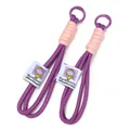 Dragonne de poignet tressée violette faite main pour téléphone et clés en rose - 1 Pièce / Violet