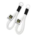 Cordon de poignet tressé blanc et noir durable avec anneau détachable pour téléphone - 1 Pièce / Blanc