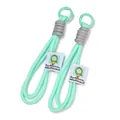 Lanière de poignet tressée vert menthe avec clip circulaire pour clés et téléphones - 1 Pièce / Vert menthe