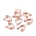 Roségoldene französische Ohrhaken-Komponenten für DIY-Schmuckherstellung - Rund Roségold