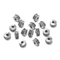 Antique silver wheel spacers with religious symbols for DIY jewelry making beading - Swastika Pattern Ring Style (3433)