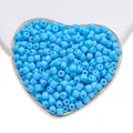 Perline di vetro blu caramella in una ciotola a forma di cuore per gioielli fai da te - 50 Pezzi / Blu