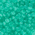 Green translucent glass rondelle beads for DIY jewelry making and craft projects - 50 Pieces (3x6mm) / Lake Green